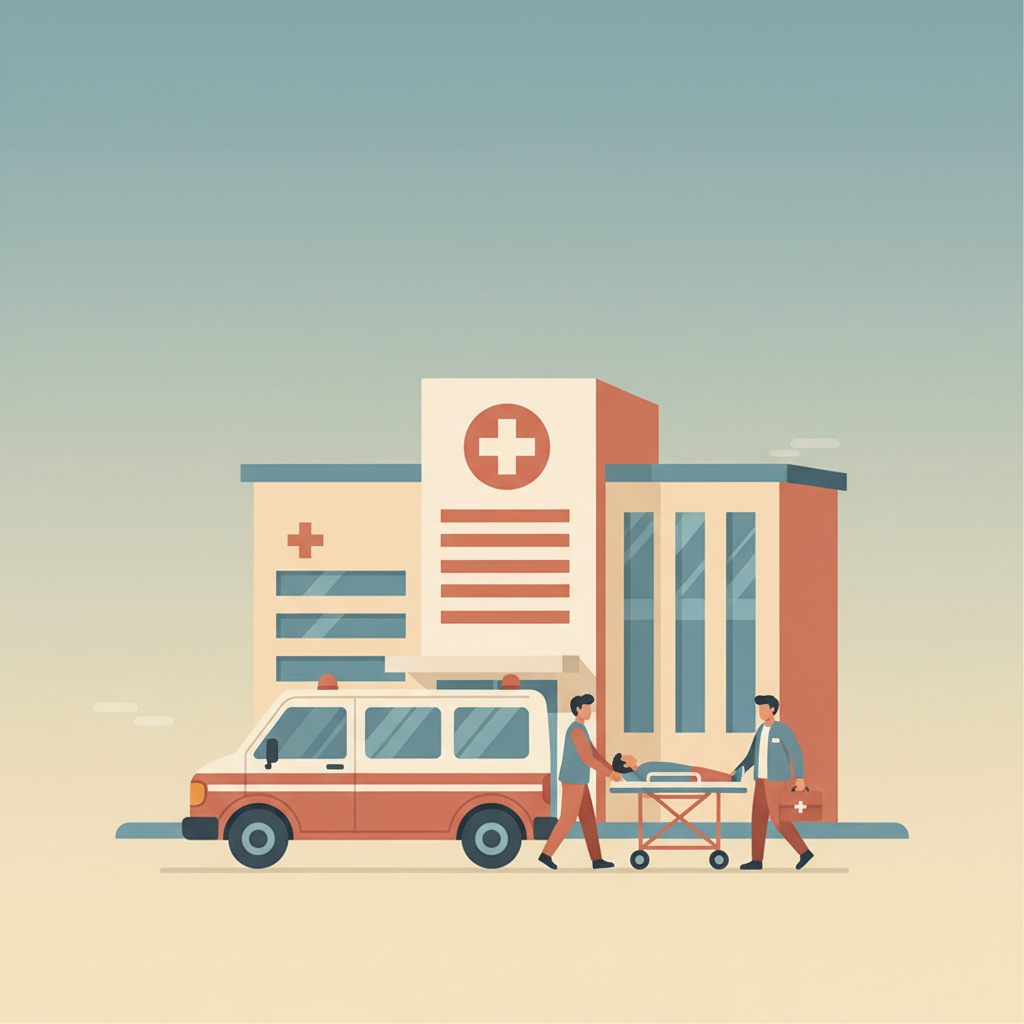 Wortschatzillustration zu Hospital