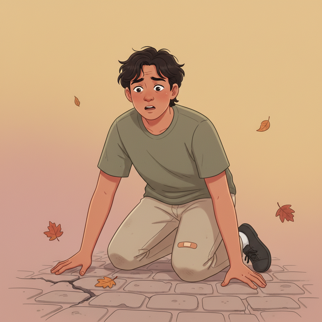 Wortschatzillustration zu Me he caído