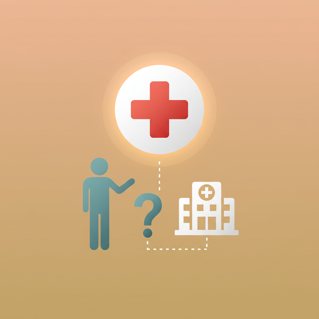 Wortschatzillustration zu Dónde está el hospital