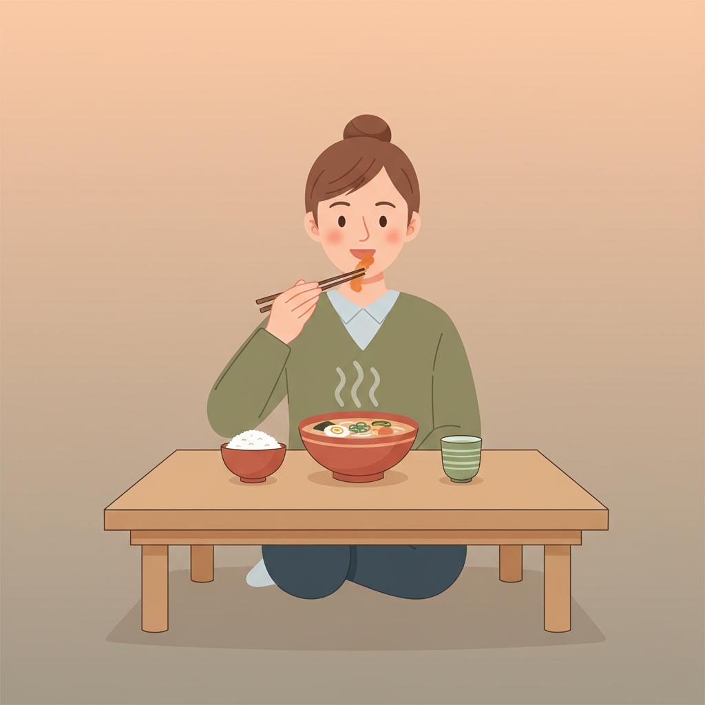 Wortschatzillustration zu 食べる