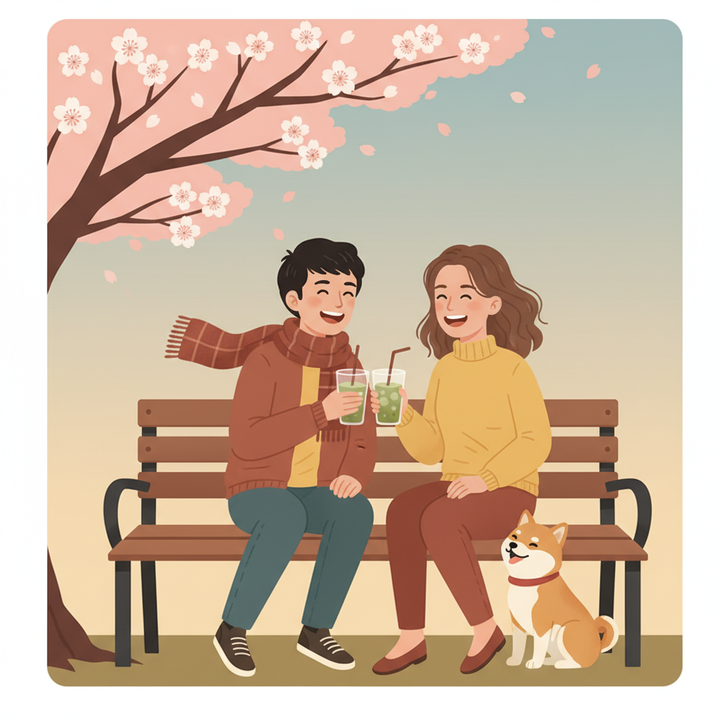 Wortschatzillustration zu 友達