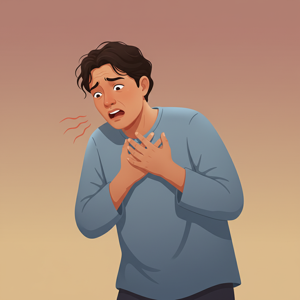 Wortschatzillustration zu No puedo respirar
