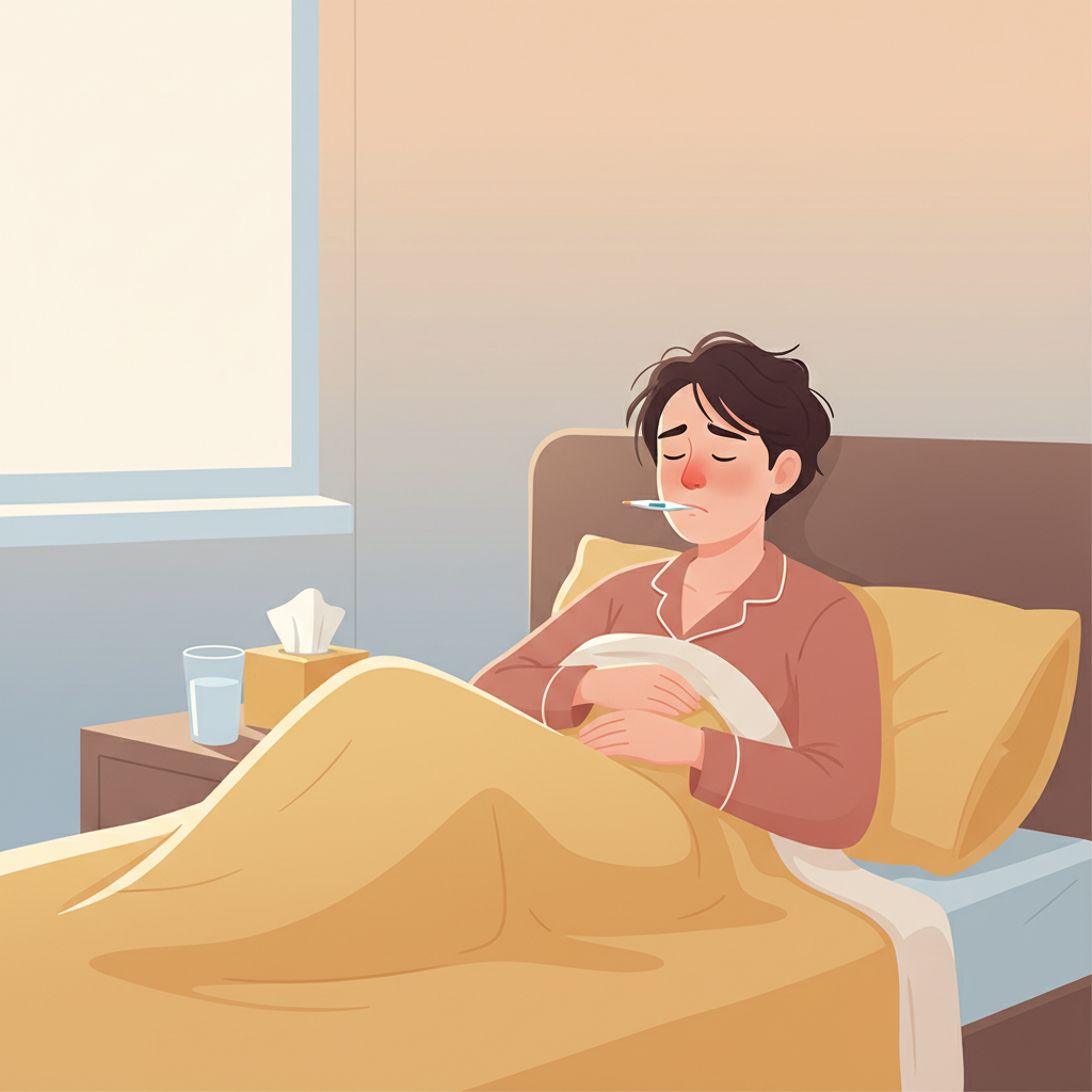 Wortschatzillustration zu Estoy enfermo