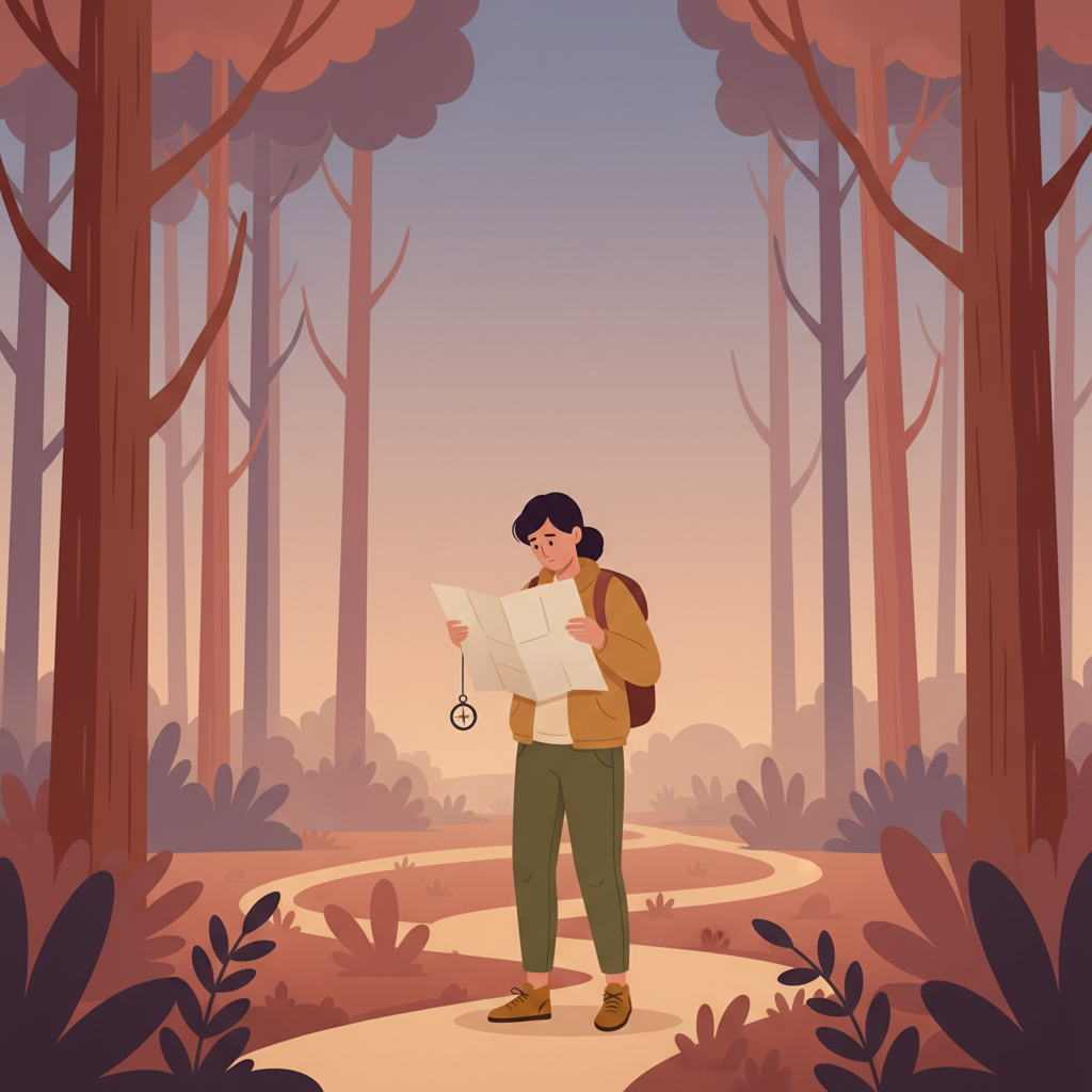 Wortschatzillustration zu Estoy perdido