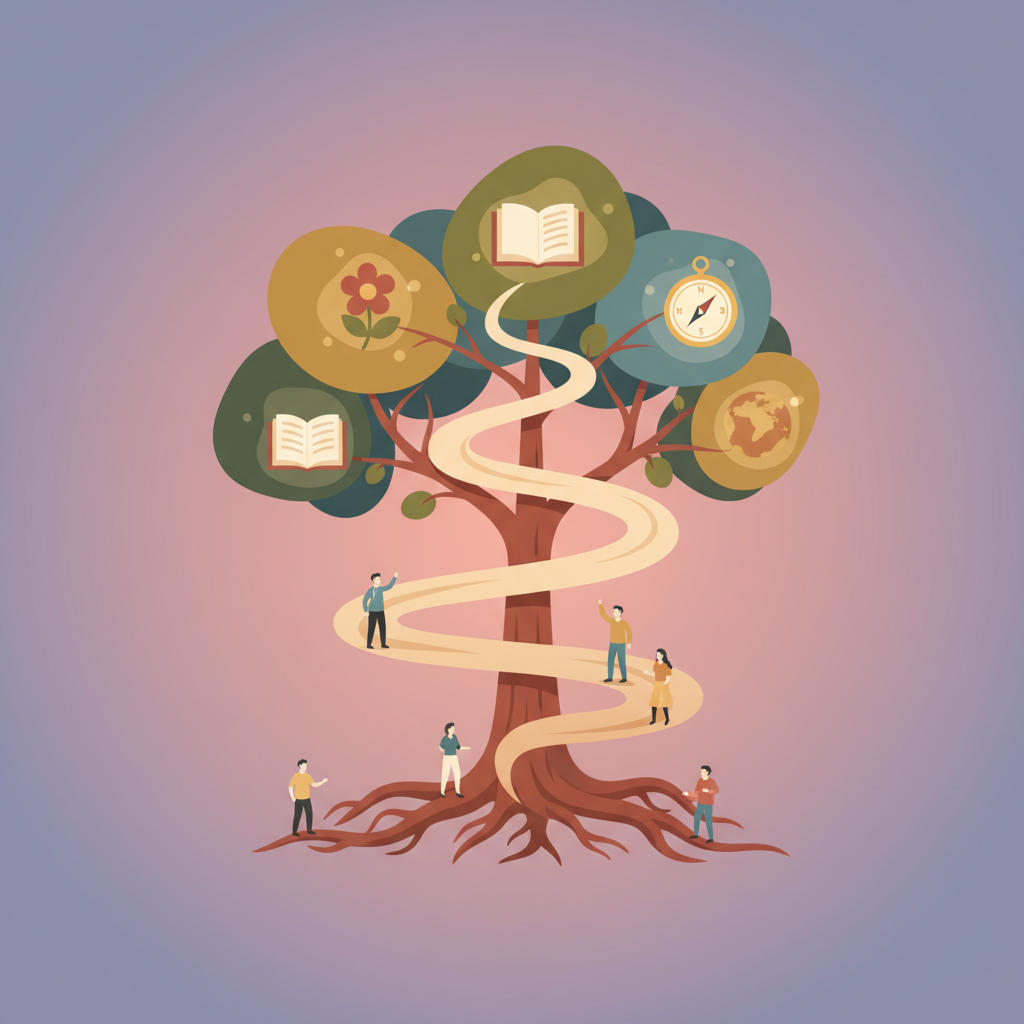Wortschatzillustration zu 人生