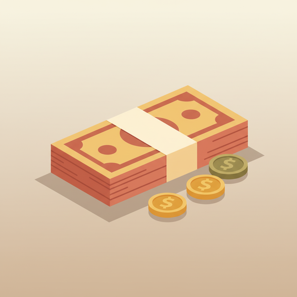 Wortschatzillustration zu お金