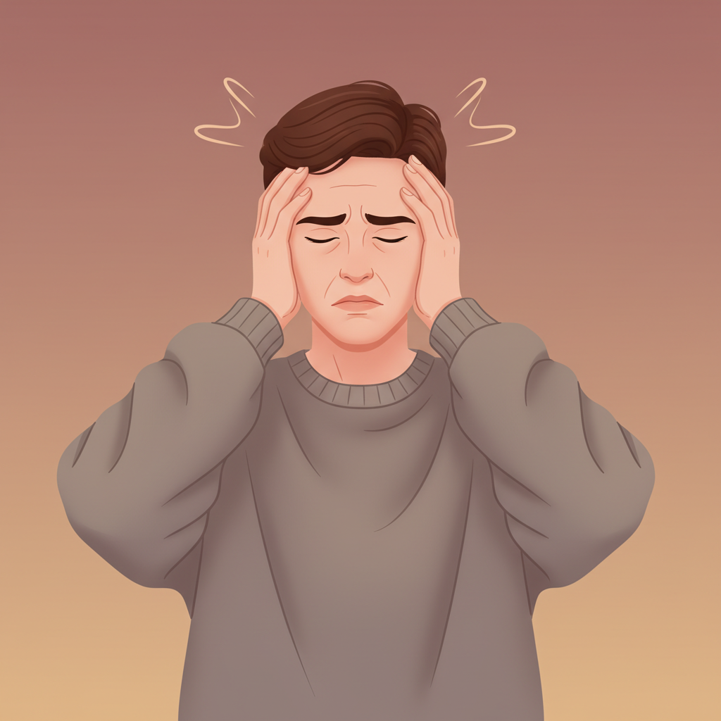 Wortschatzillustration zu Tengo dolor de cabeza