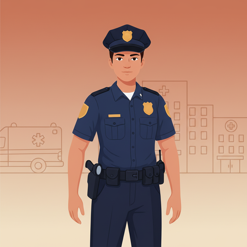 Wortschatzillustration zu Policía