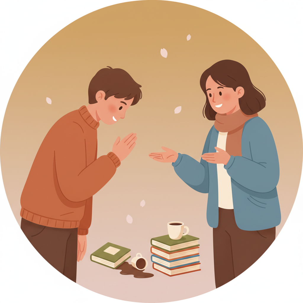 Wortschatzillustration zu すみません