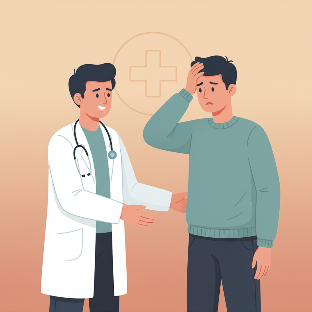 Wortschatzillustration zu Necesito un médico